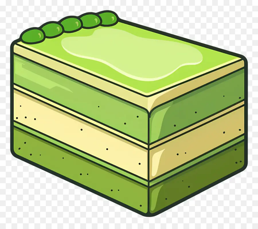 Gâteau Matcha，Tranche De Gâteau Vert PNG