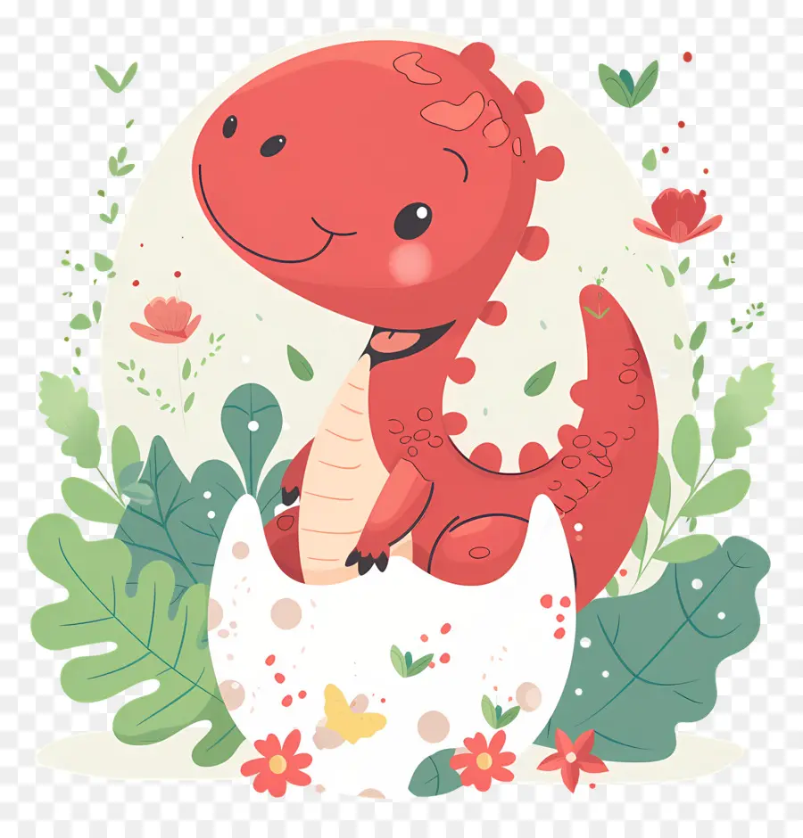 Dinosaure De Dessin Animé，Dinosaure Rouge PNG