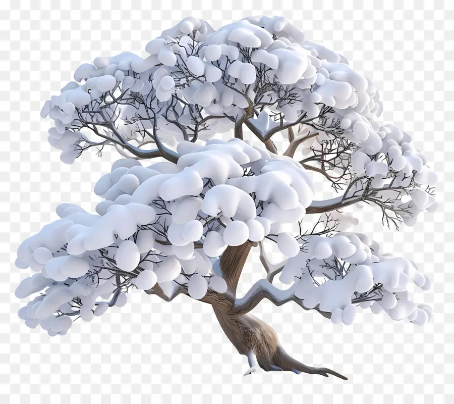 Arbre Enneigé，Hiver PNG