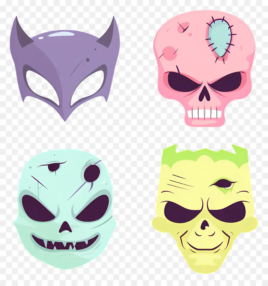 Personnages D'halloween，Masques D'halloween PNG