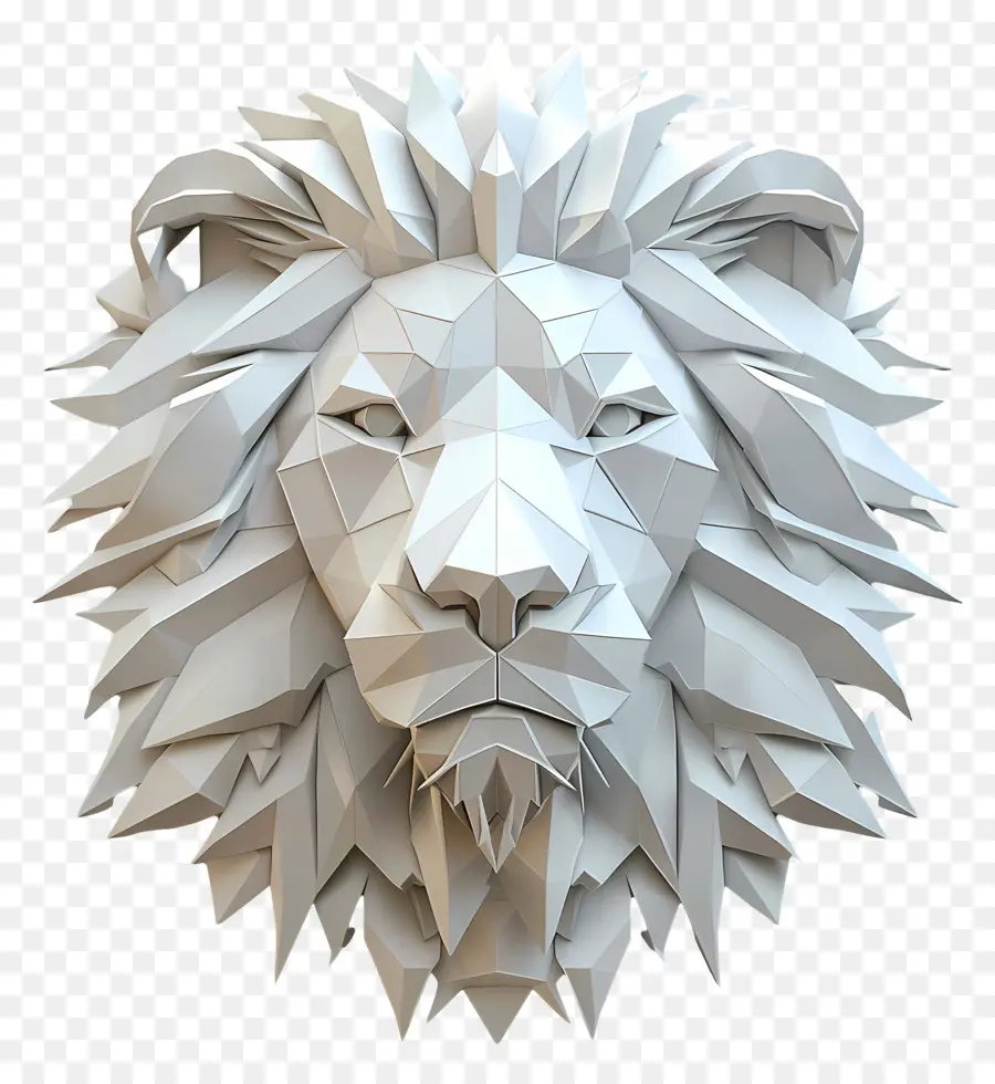 Visage De Lion，Lion En Origami PNG