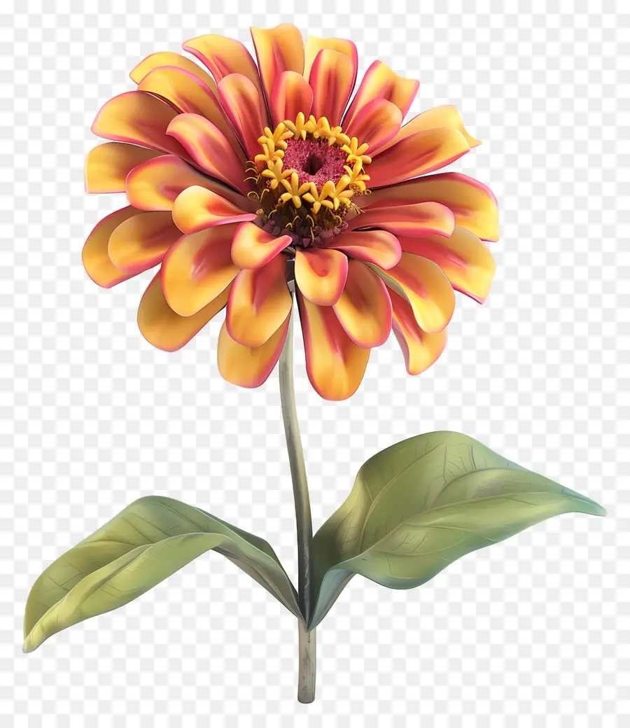 Fleur 3d，Fleur Blanche Et Orange PNG