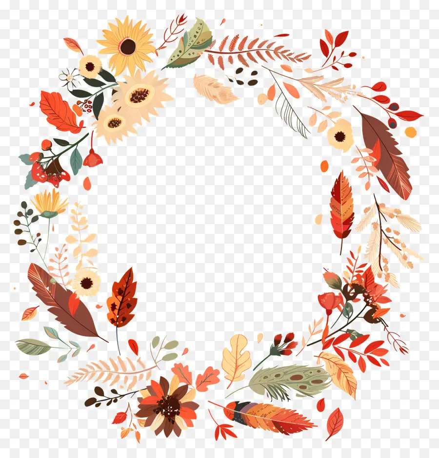 Couronne D'automne，Feuilles PNG