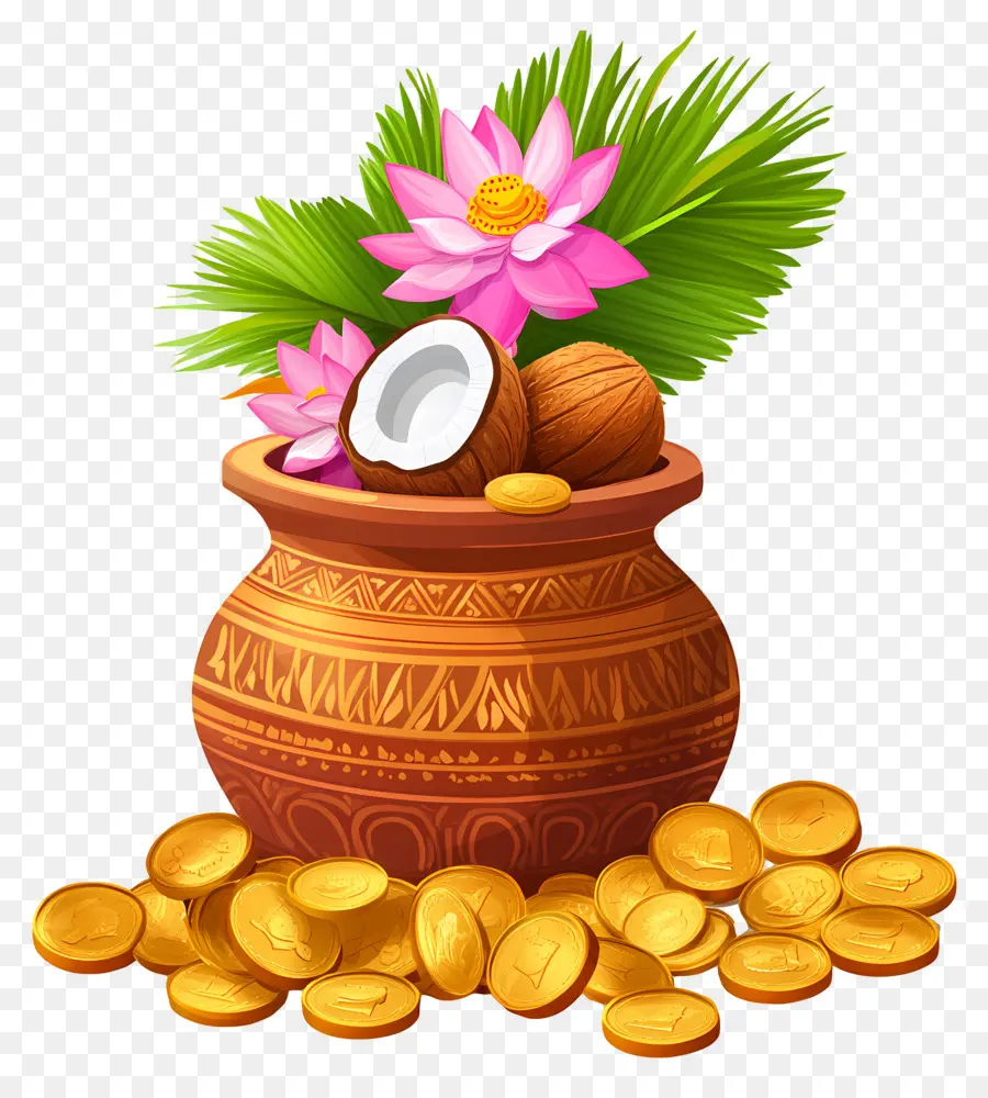 Akshaya Tritiya，Pot à La Noix De Coco PNG