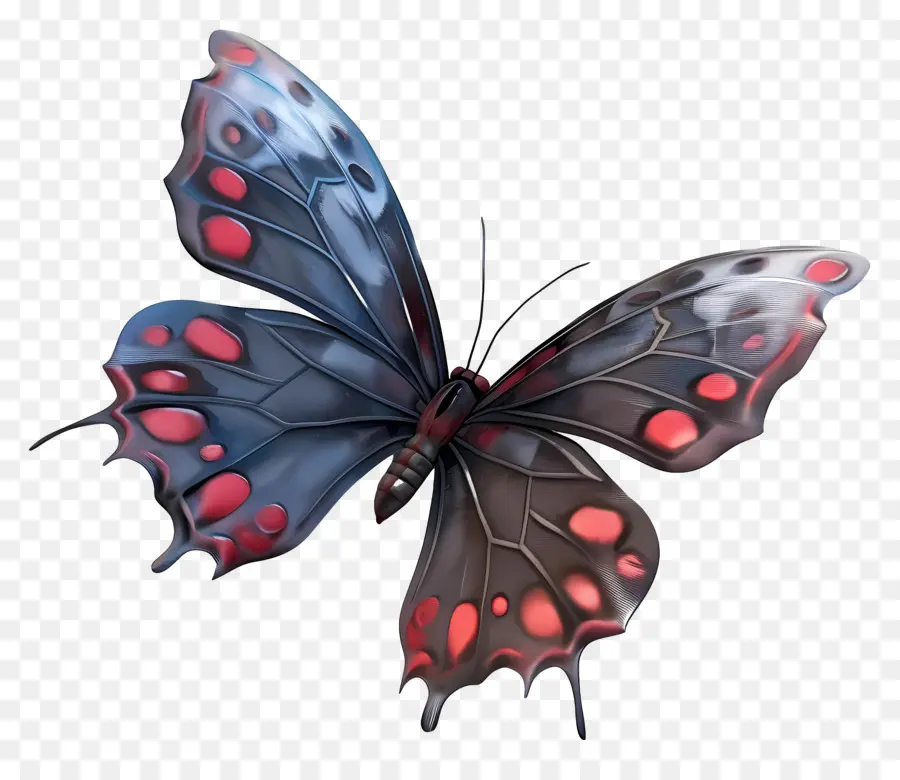 Papillon Animé，Papillon Coloré PNG