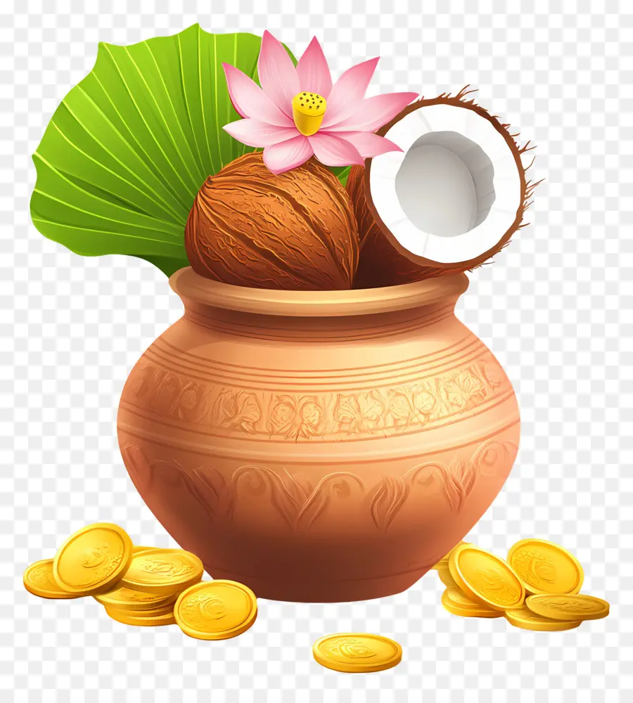 Akshaya Tritiya，Pot à La Noix De Coco PNG