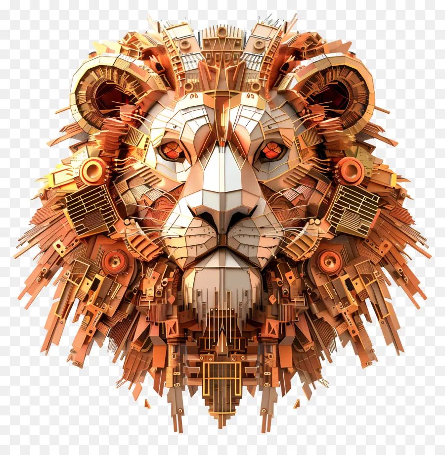 Visage De Lion，Lion Mécanique PNG