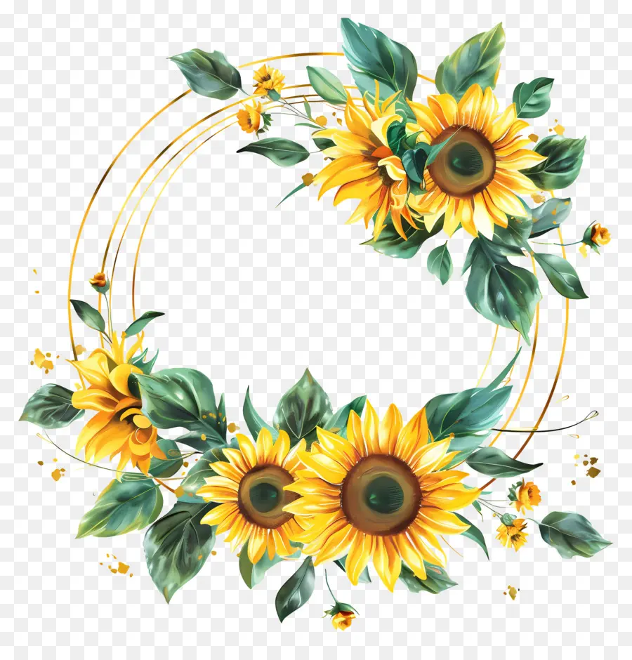 Couronne De Tournesol，Couronne PNG