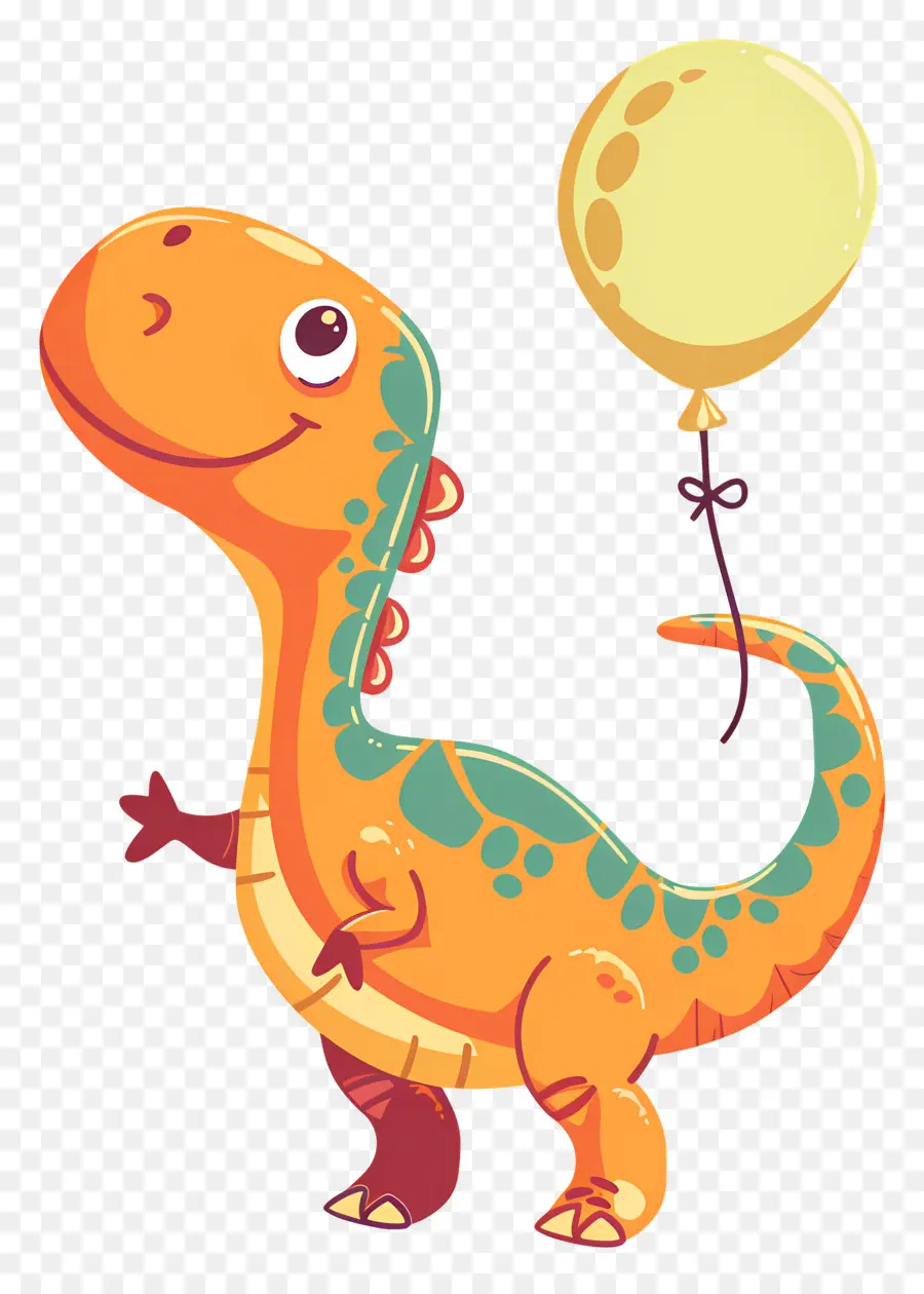 Dinosaure De Dessin Animé，Dinosaure Orange PNG