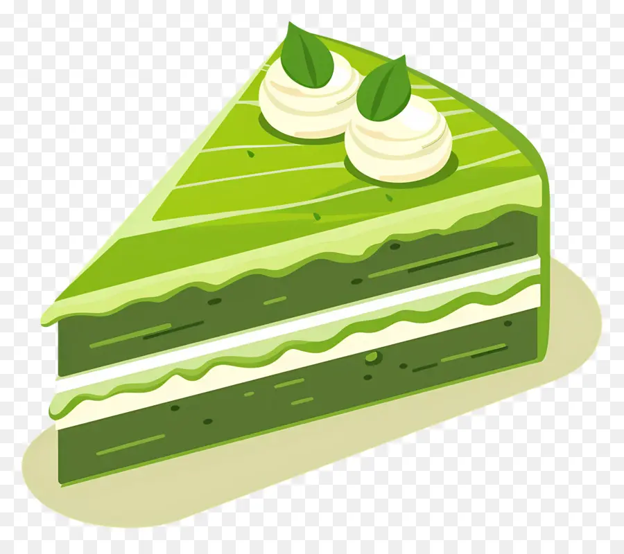 Gâteau Matcha，Tranche De Gâteau Vert PNG