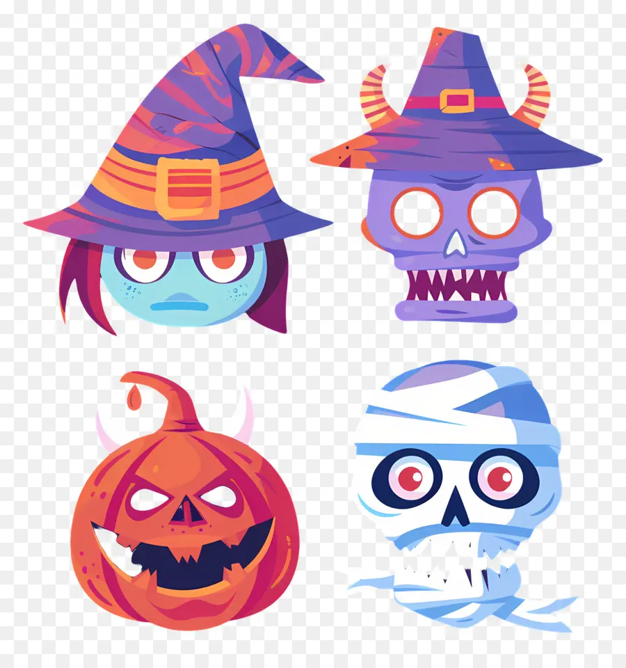 Personnages D'halloween，Masques D'halloween PNG