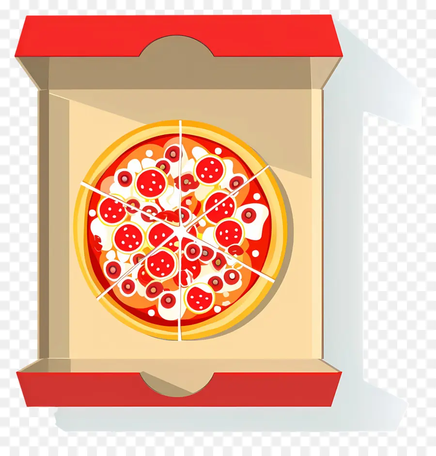 Boîte à Pizza，Pizza Au Pepperoni PNG