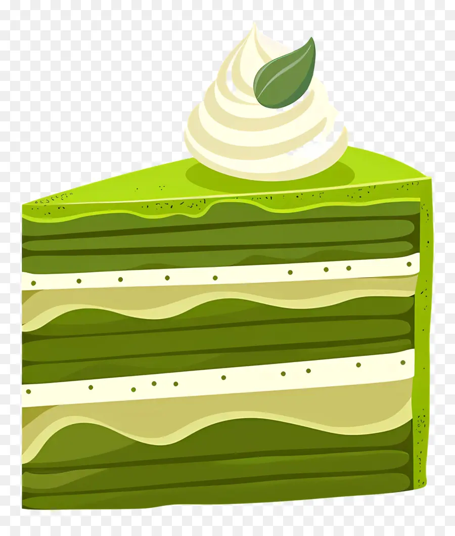 Gâteau Matcha，Tranche De Gâteau Vert PNG