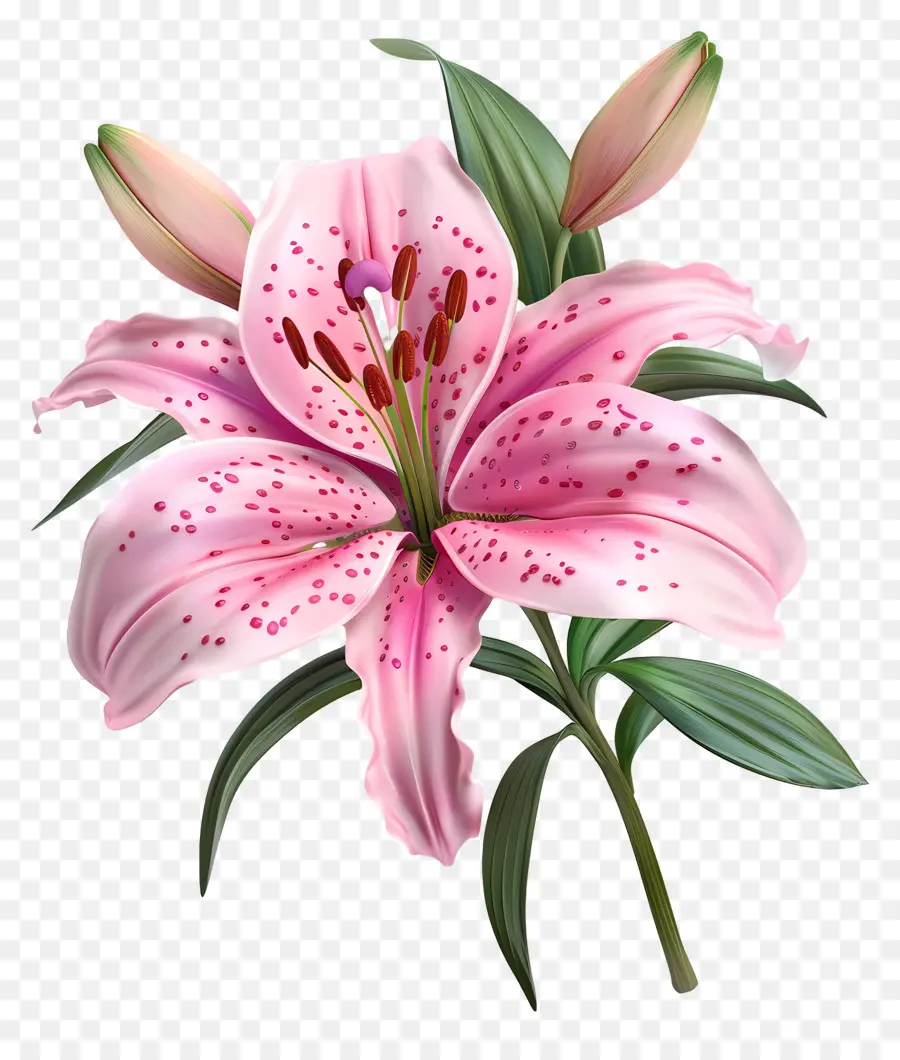 Fleur 3d，Lis PNG