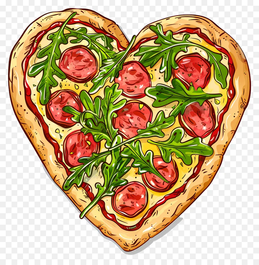 Pizza Coeur，Pizza En Forme De Coeur PNG