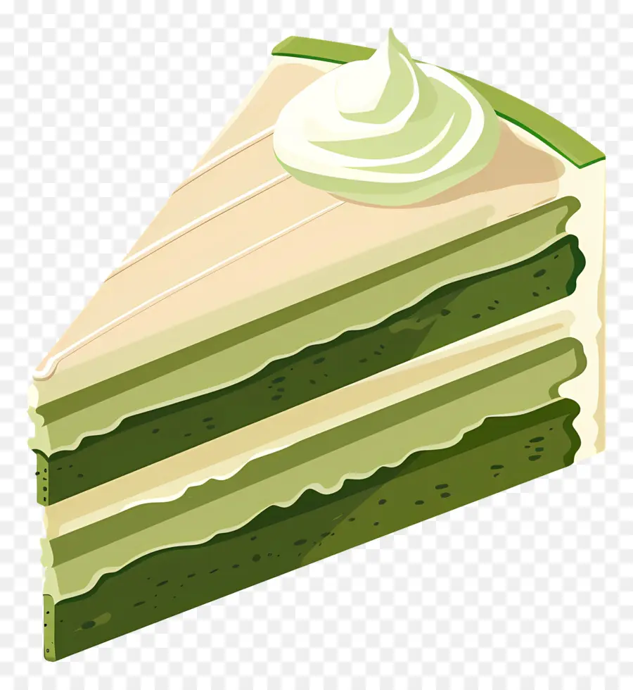 Gâteau Matcha，Tranche De Gâteau Vert PNG