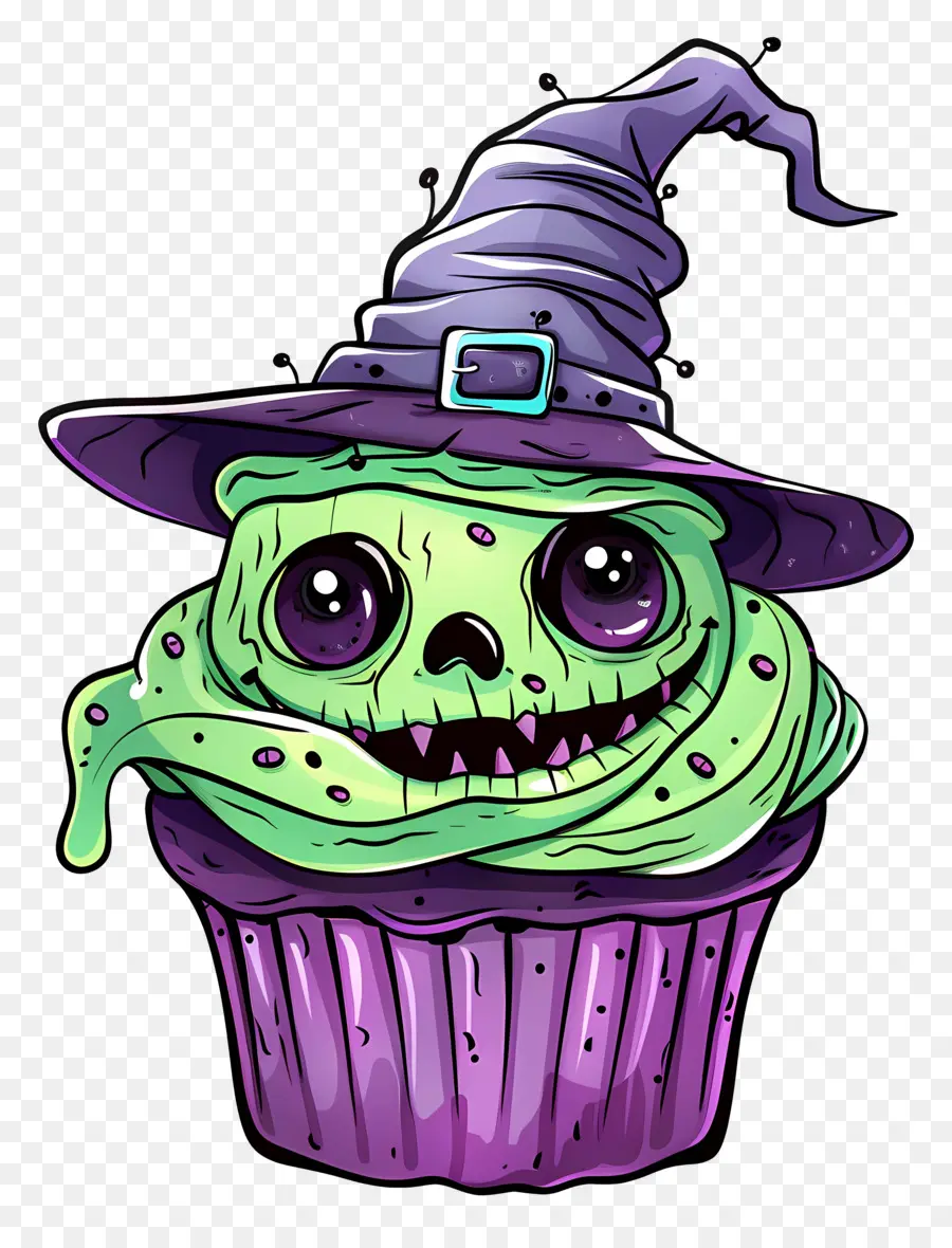 Petit Gâteau D'halloween，Petit Gâteau De Sorcière PNG