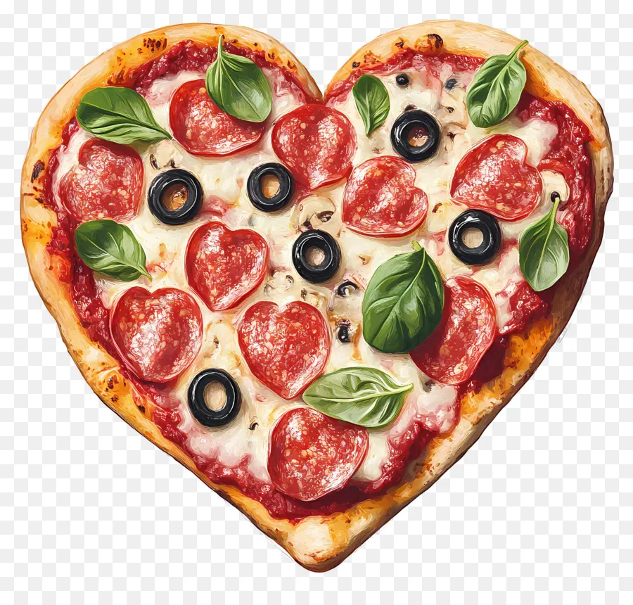 Pizza Coeur，Pizza En Forme De Coeur PNG