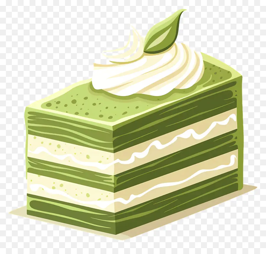 Gâteau Matcha，Tranche De Gâteau Vert PNG