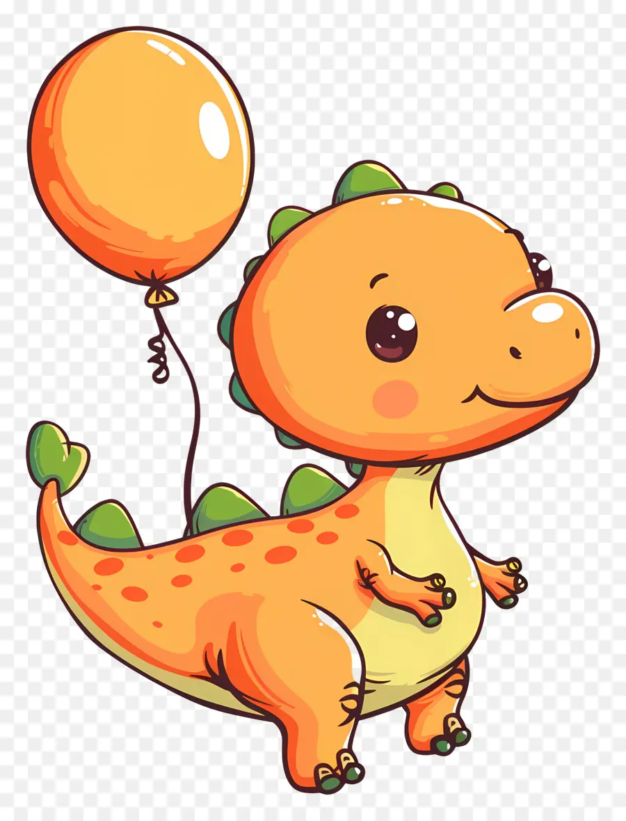 Dinosaure De Dessin Animé，Dinosaure Orange PNG