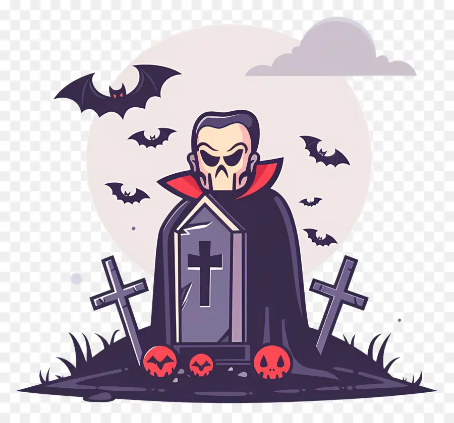 Vampire D'halloween，Vampire De Dessin Animé PNG