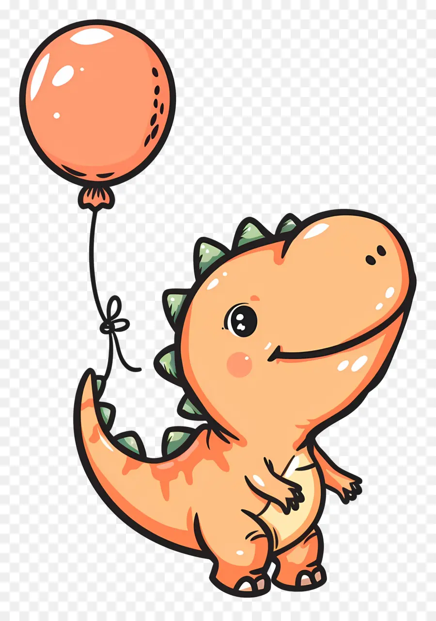 Dinosaure De Dessin Animé，Dinosaure Orange PNG