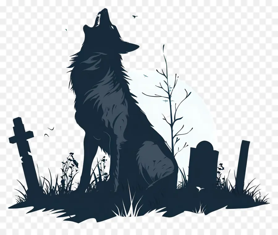 Loup Hurlant，Silhouette PNG