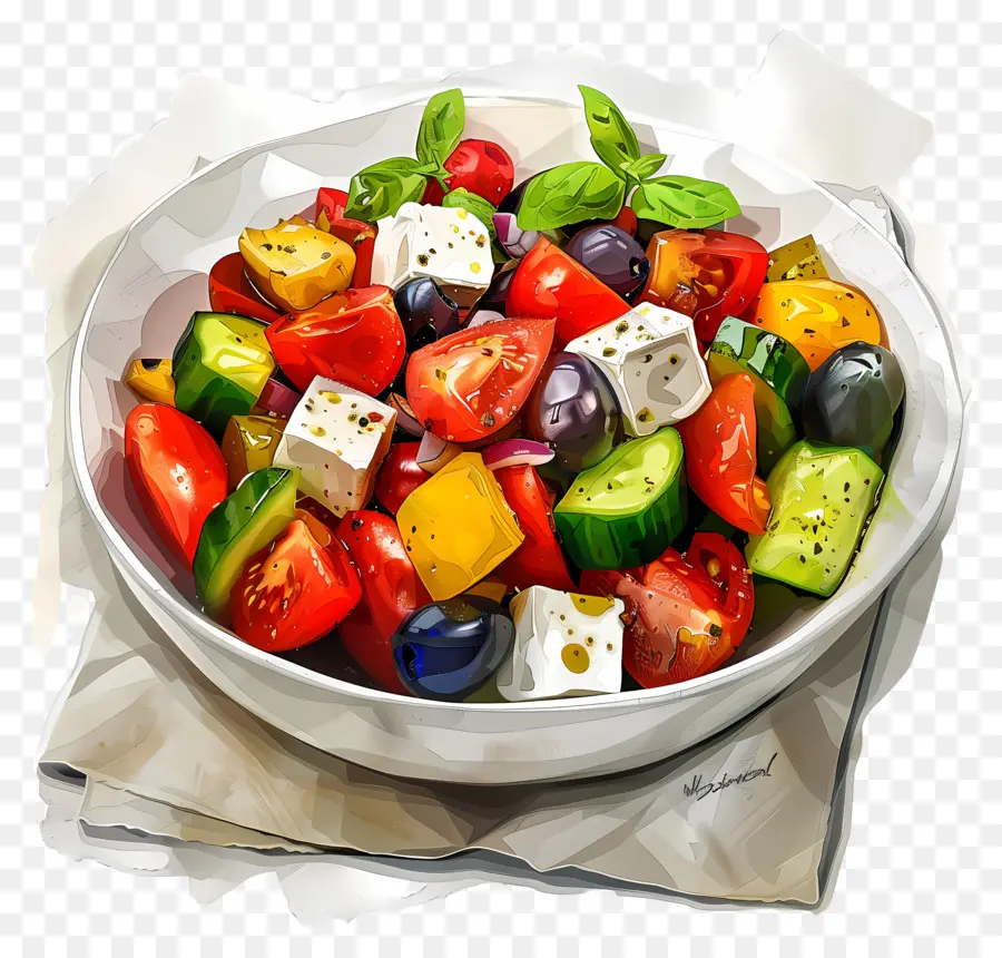 Salade Grecque，Bol PNG