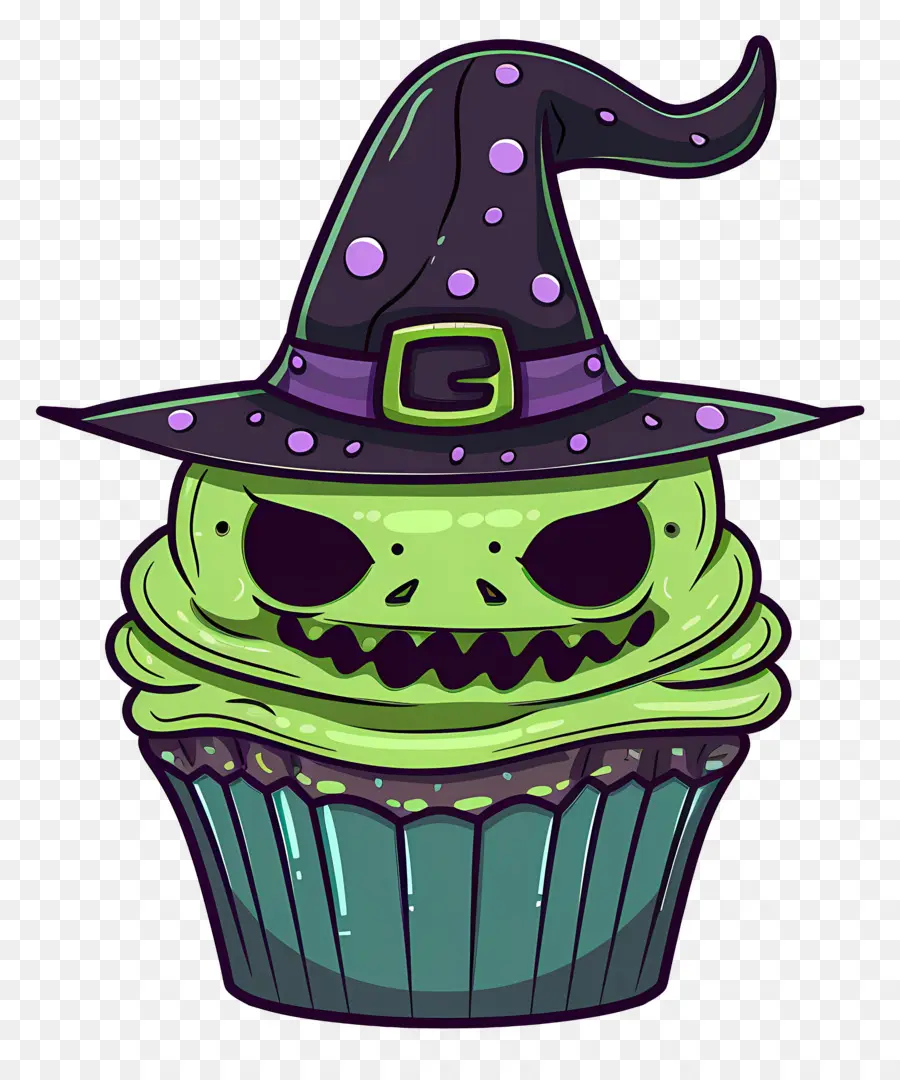 Petit Gâteau D'halloween，Petit Gâteau De Sorcière PNG