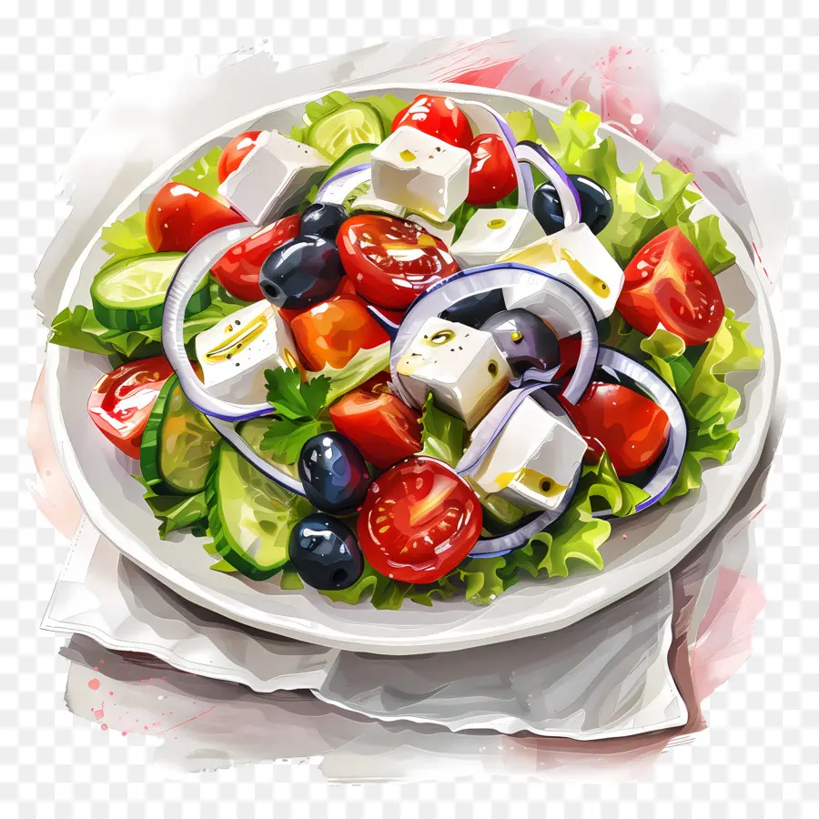 Salade Grecque，Salade PNG