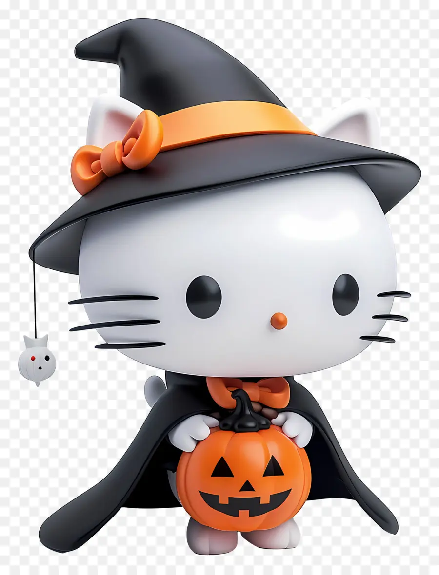 Bonjour Kitty Halloween，Chat Blanc PNG