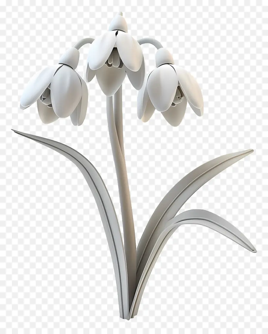 Fleur 3d，Fleurs De Perce Neige PNG