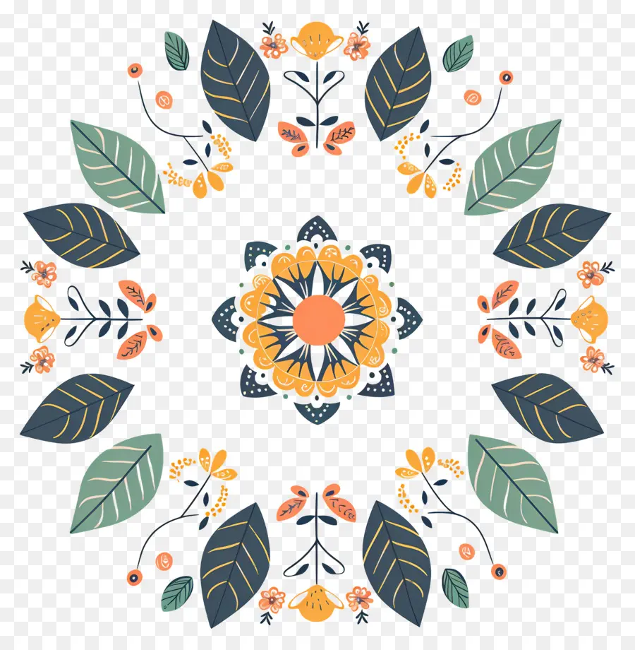 Pookalam，Mandalas Floraux PNG