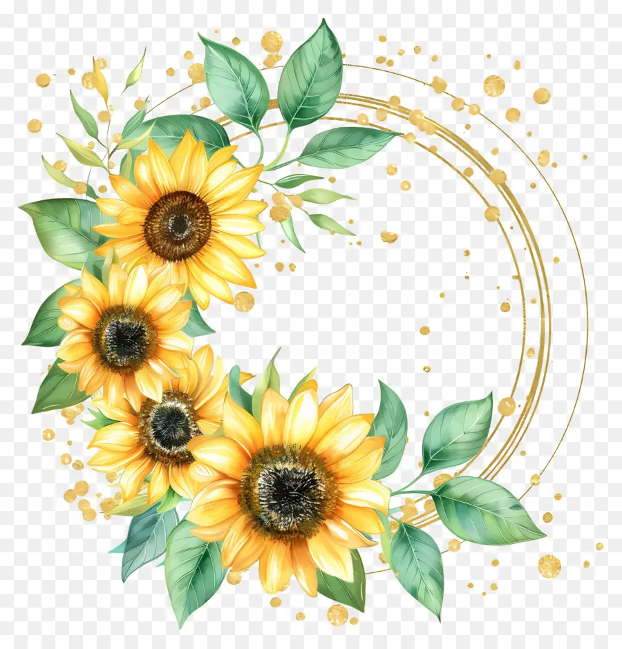 Couronne De Tournesol，Couronne PNG