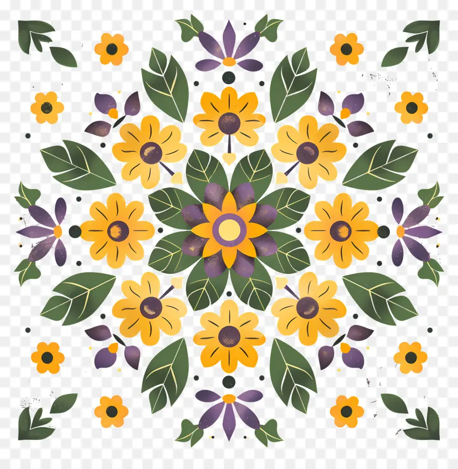 Pookalam，Motif Floral PNG