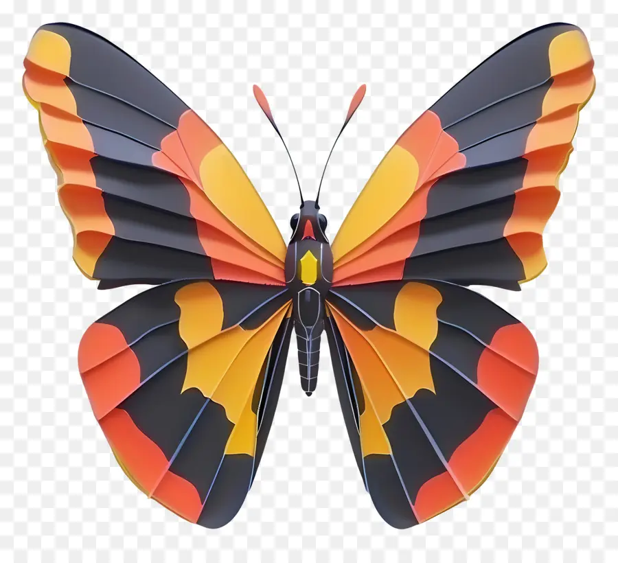 Papillon Animé，Papillon Coloré PNG