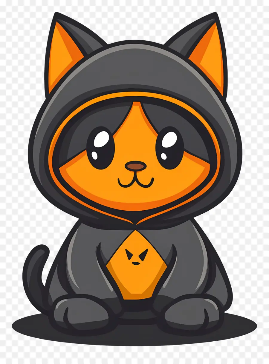 Chat Halloween，Chat Orange En Sweat à Capuche PNG