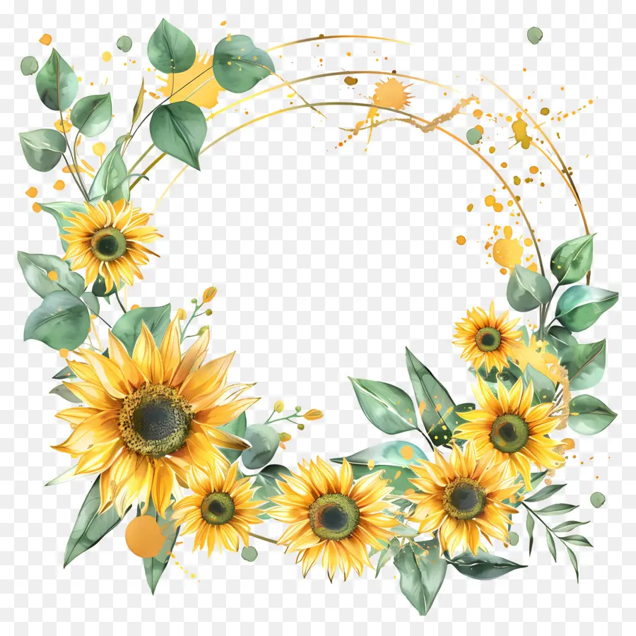 Couronne De Tournesol，Couronne PNG