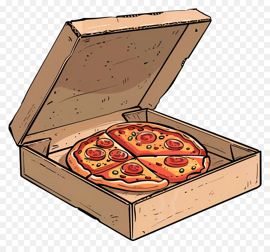 Boîte à Pizza，Pizza En Boîte PNG