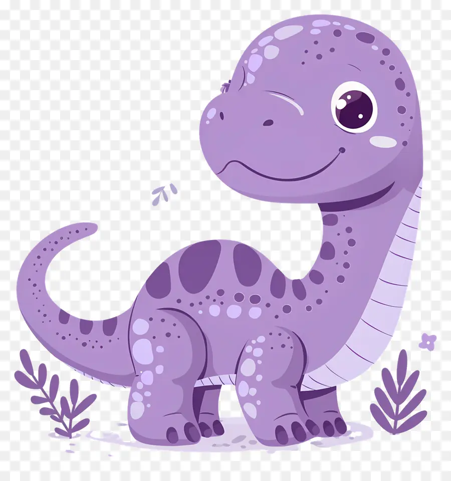 Dinosaure De Dessin Animé，Dinosaure Violet PNG