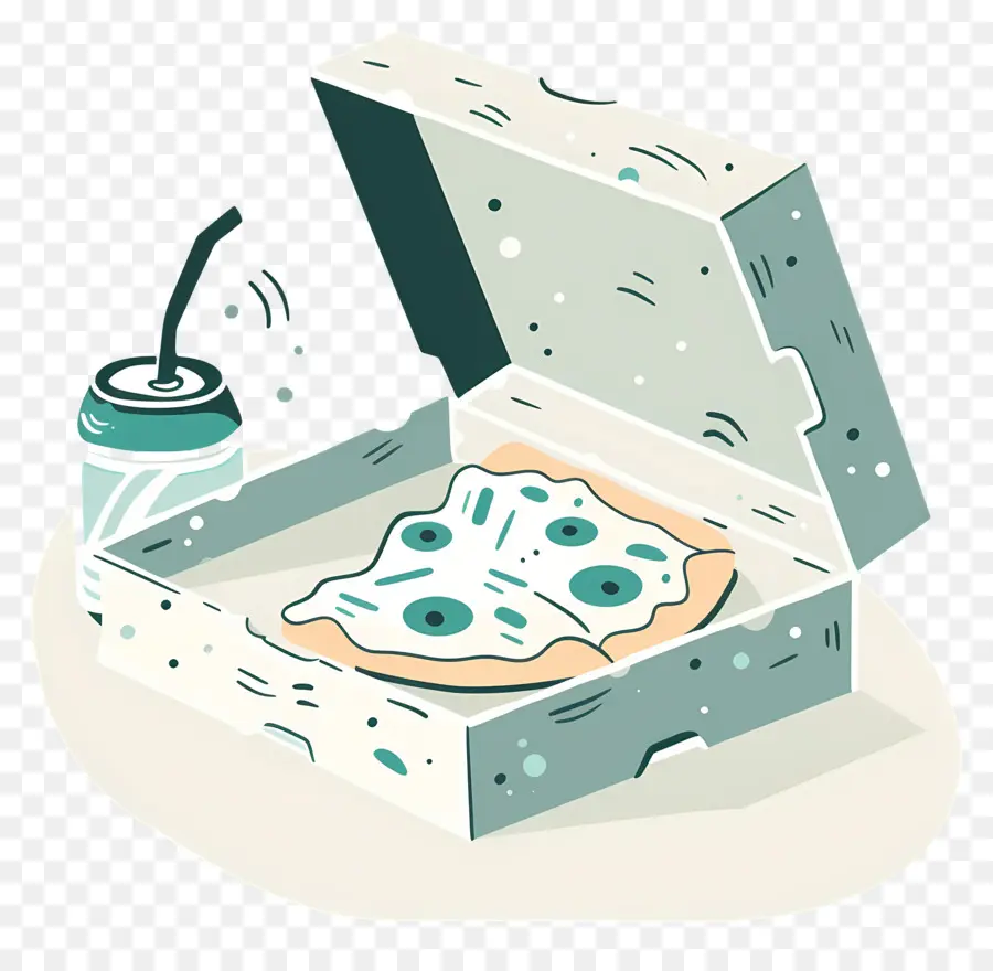 Boîte à Pizza，Pizza Et Boisson PNG