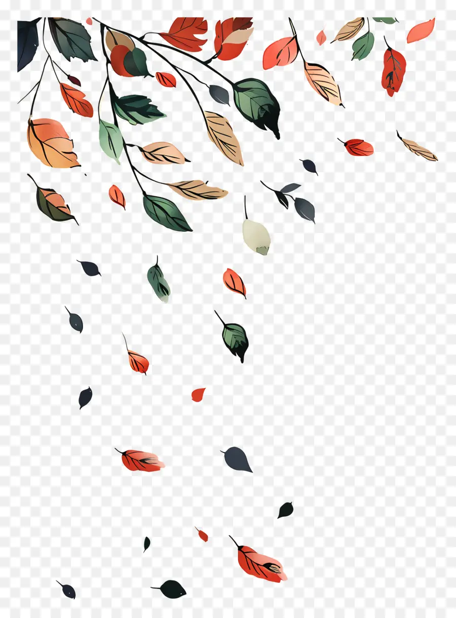 Feuilles Qui Tombent，Feuilles D'automne PNG