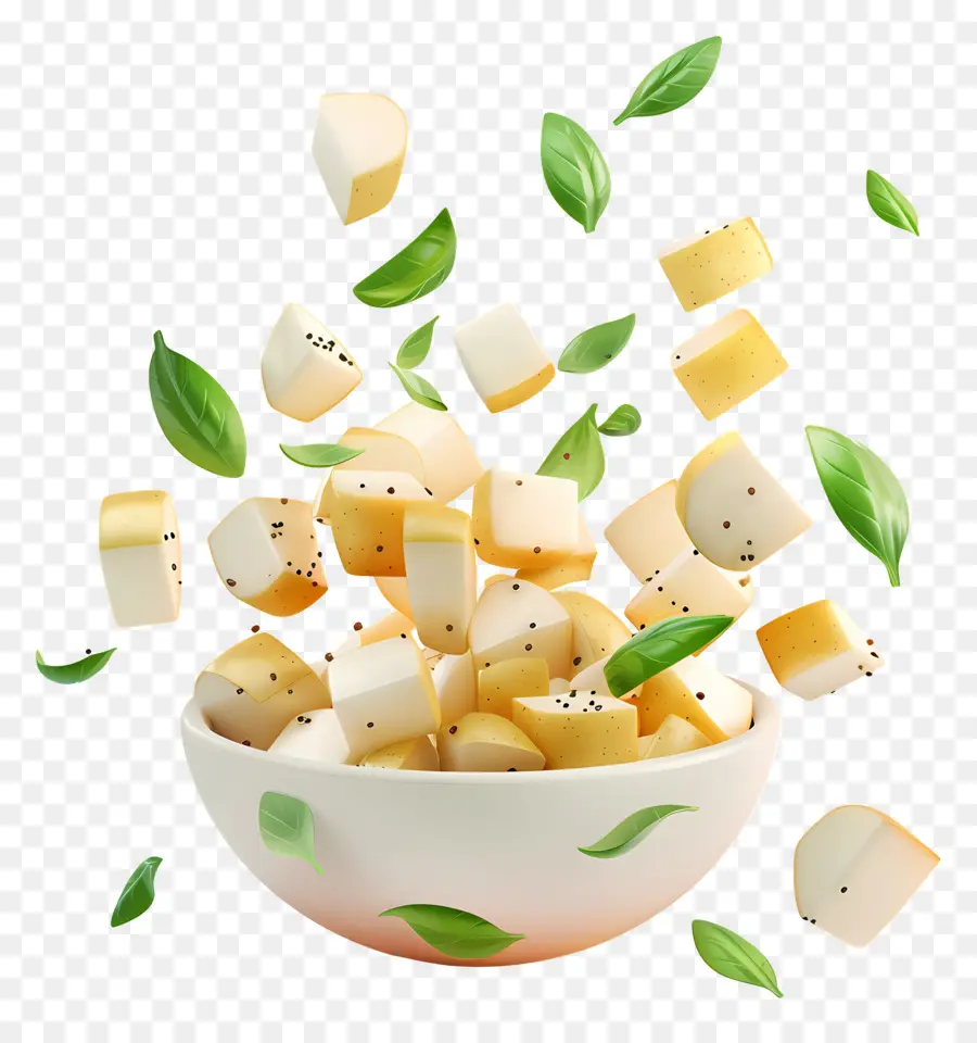 Salade De Pommes De Terre，Cubes De Fromage PNG