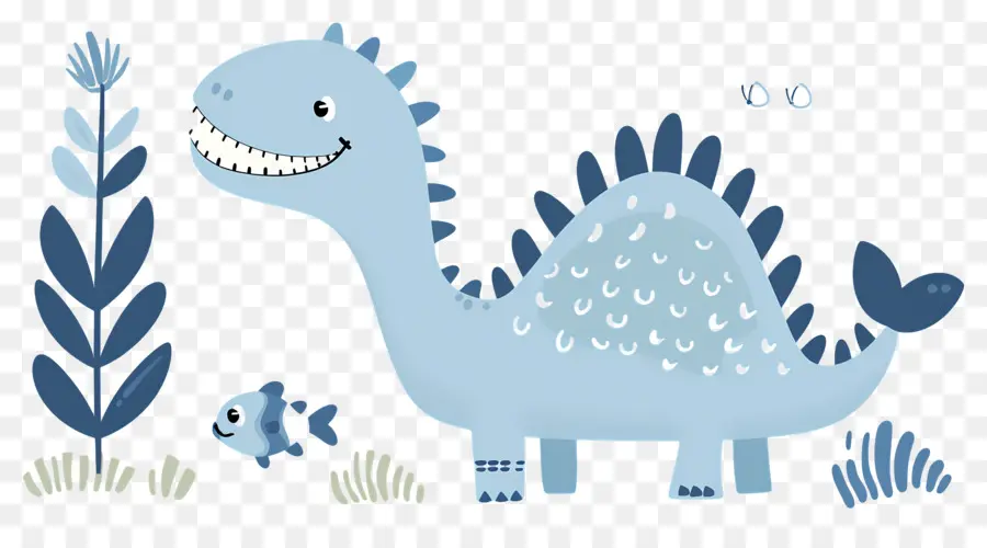 Dinosaure De Dessin Animé，Dinosaure Bleu PNG