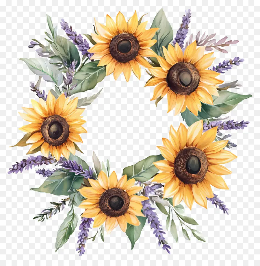 Couronne De Tournesol，Couronne PNG