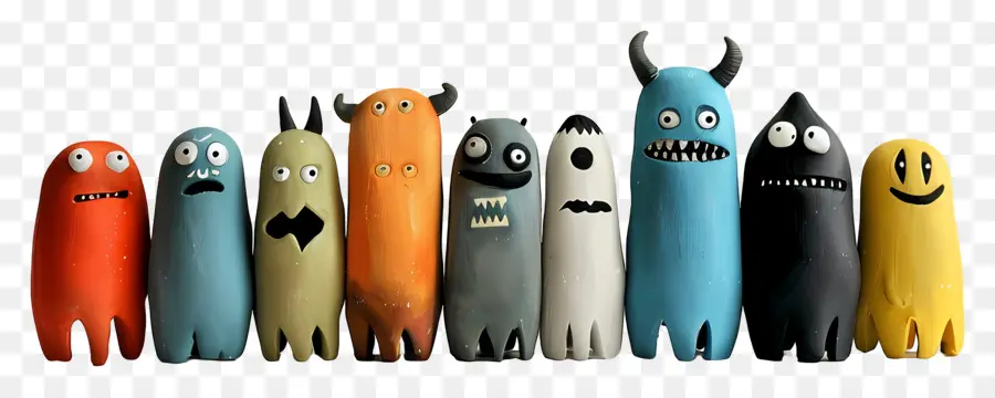 Frontière D'halloween，Figurines De Monstres PNG