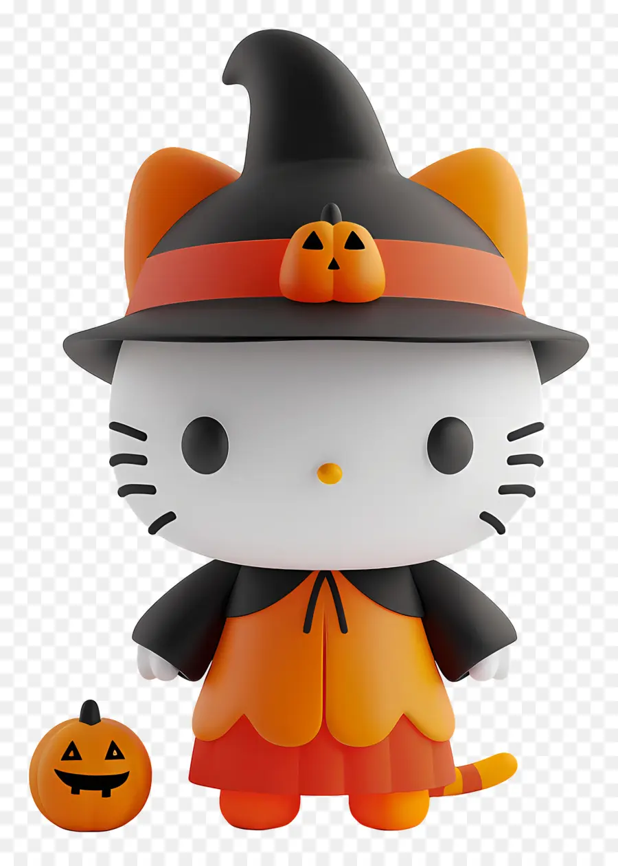 Bonjour Kitty Halloween，Chat Blanc PNG