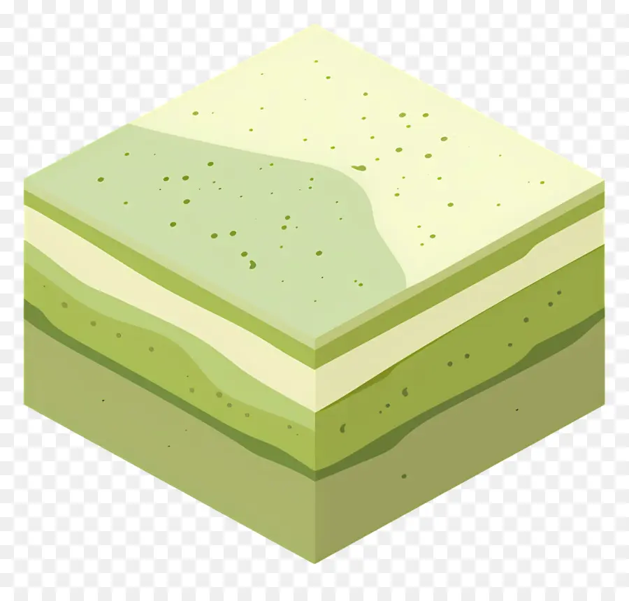 Gâteau Matcha，Gâteau étagé Vert PNG