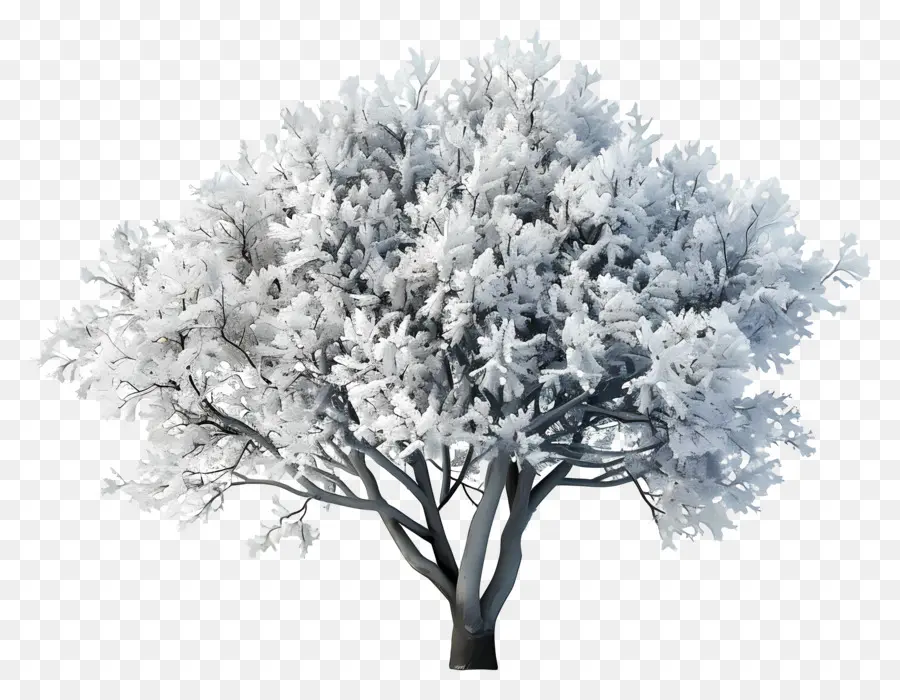 Arbre Enneigé，Arbre Blanc PNG