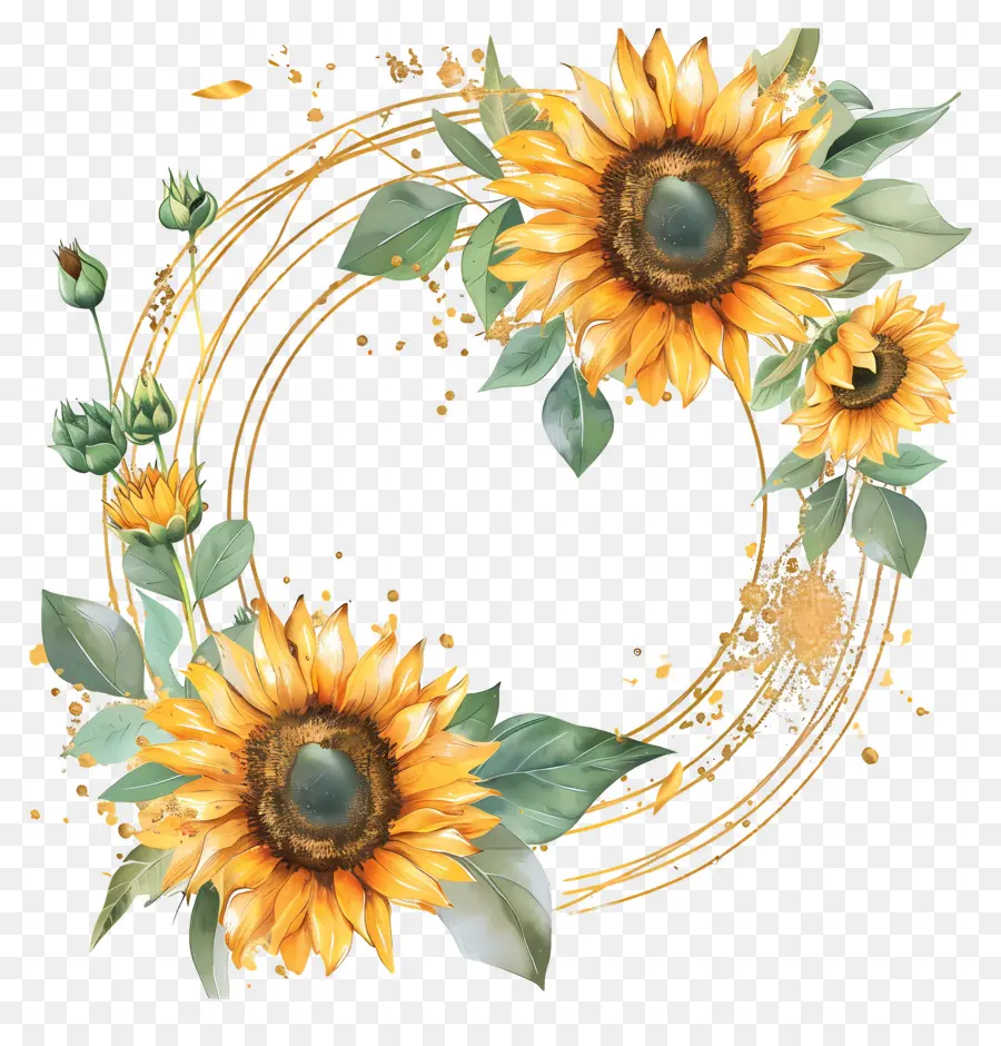 Couronne De Tournesol，Couronne PNG